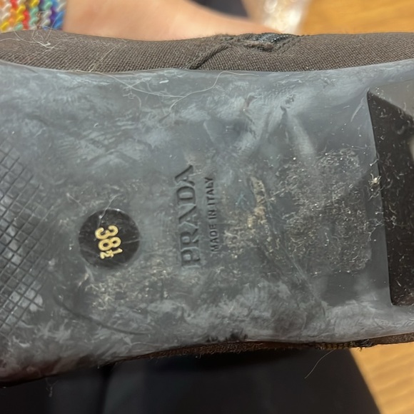 Brown Prada boots. Stretchy fabric size 38.5 - Picture 6 of 9